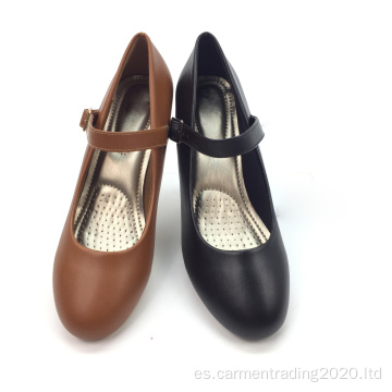 Zapatos de baile de mujeres zapatos modernos tacón grueso